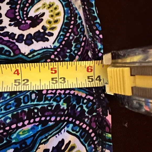 Chico's Vibrant Colors Blue Green Purple & Black Maxi V Neck Dress Sz 0, - Picture 10 of 12